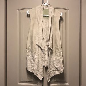Anthropologie Jakett Livy Linen Vest